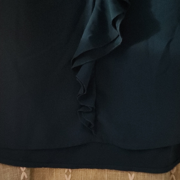 Chic Teal Ruffle Blouse - Picture 4 of 6